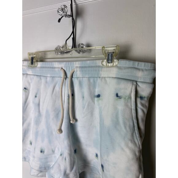 Lou & Grey Tie Dye Sweat Shorts Women's Large Blue White High Rise Lounge - Picture 6 of 6